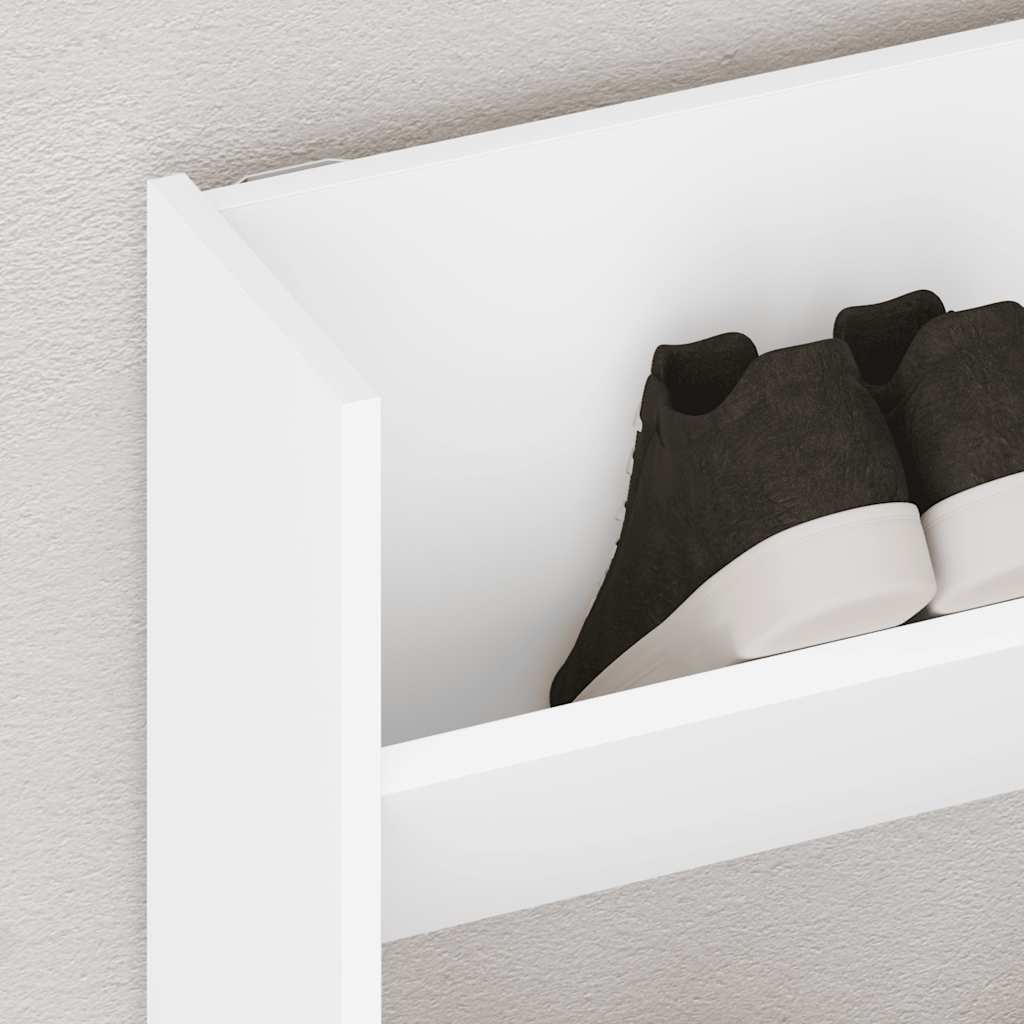 Armoire à chaussures murale Blanc 80x18x60 cm Aggloméré - XIOS