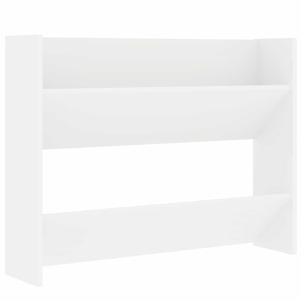 Armoires à chaussures murales 2 pcs Blanc 80x18x60 cm Aggloméré