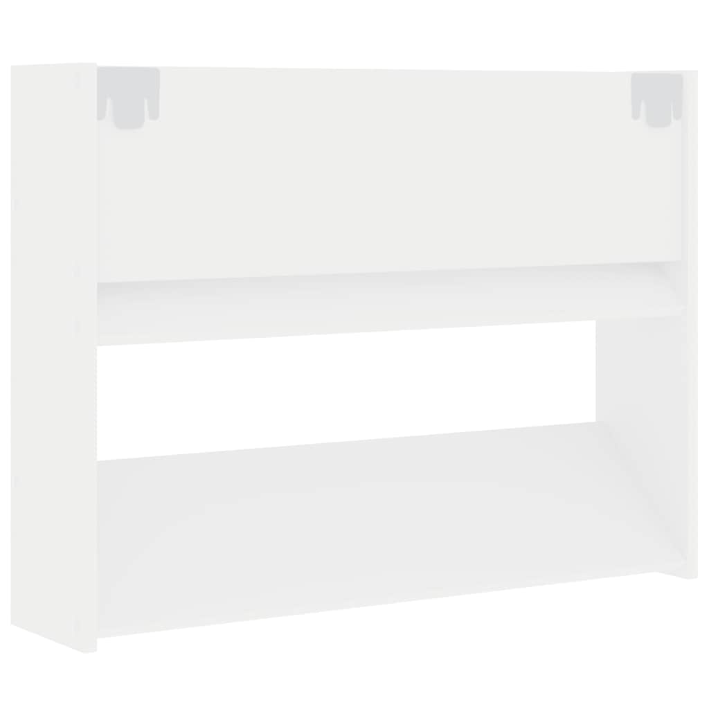 Armoires à chaussures murales 2 pcs Blanc 80x18x60 cm Aggloméré