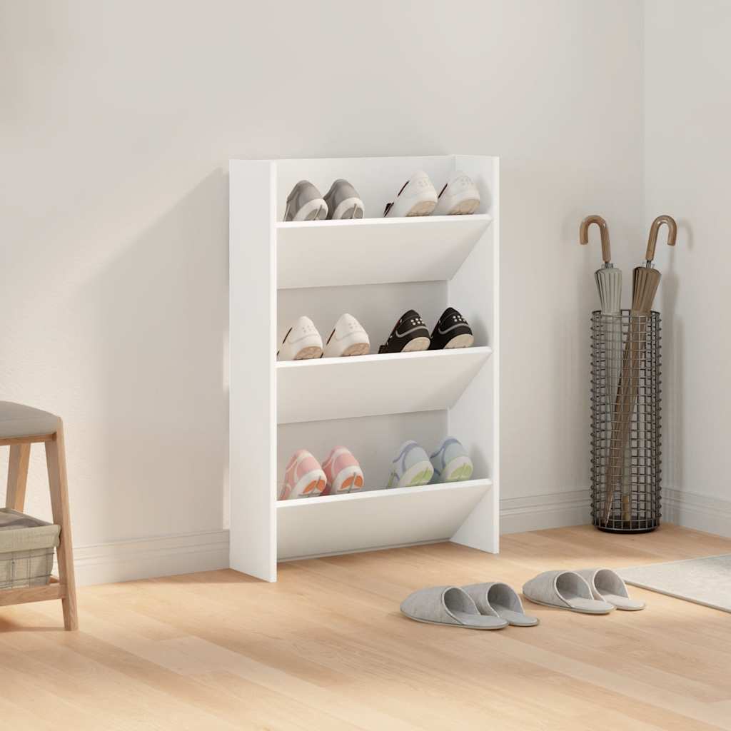 Armoire à chaussures murale Blanc 60x18x90 cm Aggloméré - XIOS