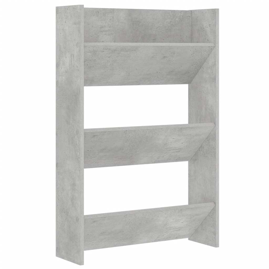 Armoires à chaussures murales 2 pcs Gris béton 60x18x90 cm - XIOS