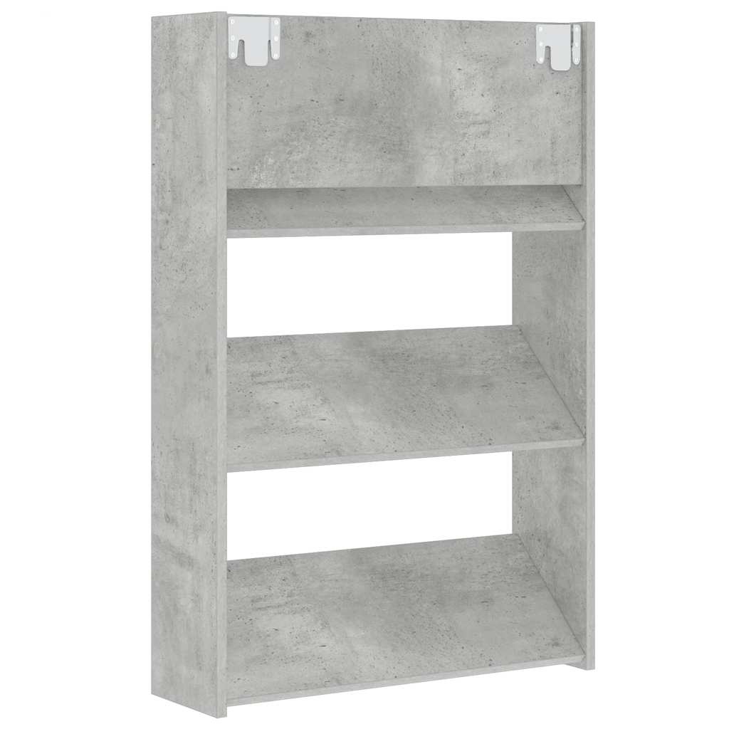 Armoires à chaussures murales 2 pcs Gris béton 60x18x90 cm - XIOS