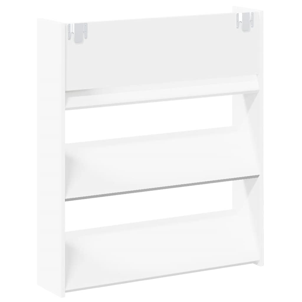 Armoires à chaussures murales 2 pcs Blanc 80x18x90 cm Aggloméré - XIOS