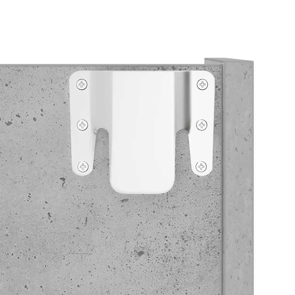 Armoire à chaussures murale Gris béton 80x18x90 cm Aggloméré - XIOS