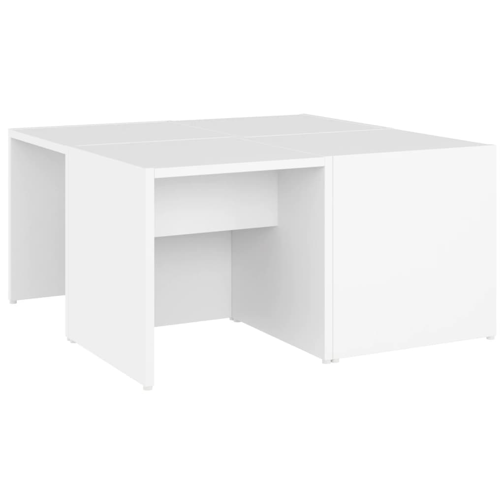 Tables basses 4 pcs blanc 33x33x33 cm bois d'ingénierie - XIOS