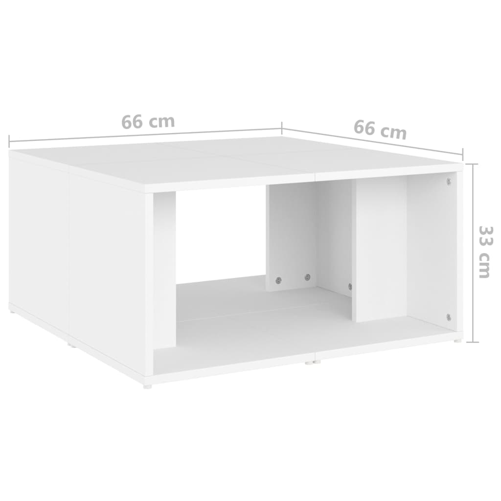Tables basses 4 pcs blanc 33x33x33 cm bois d'ingénierie - XIOS