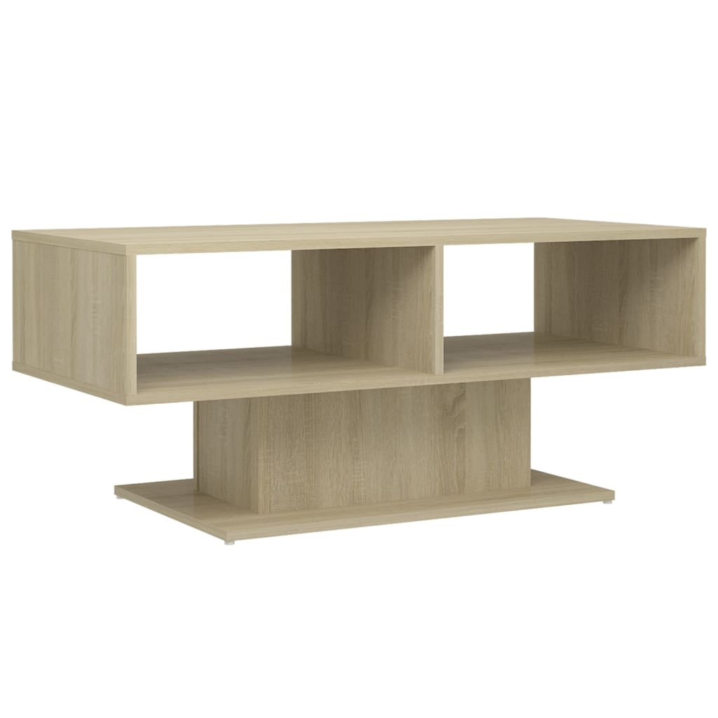 Table basse chêne sonoma 103,5x50x44,5 cm bois d'ingénierie - XIOS