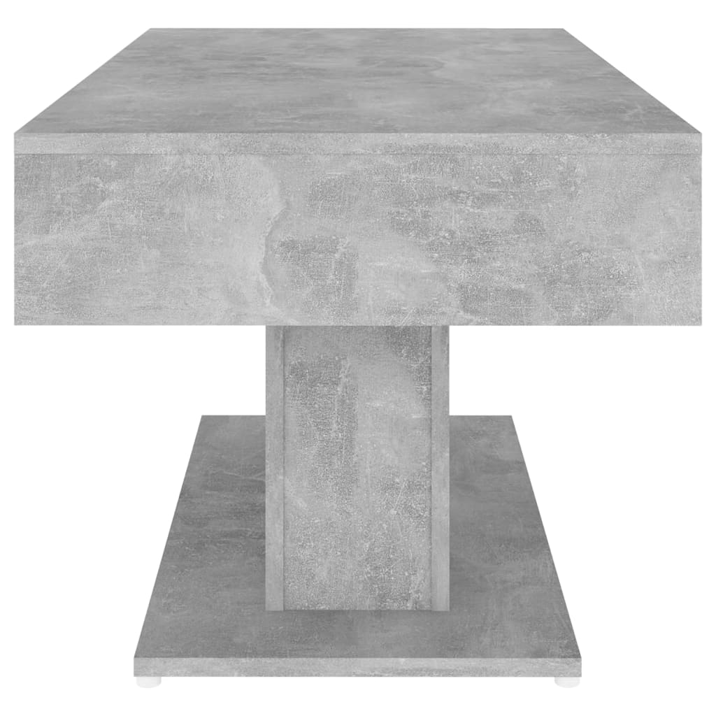 Table basse gris béton 96x50x45 cm bois d'ingénierie - XIOS