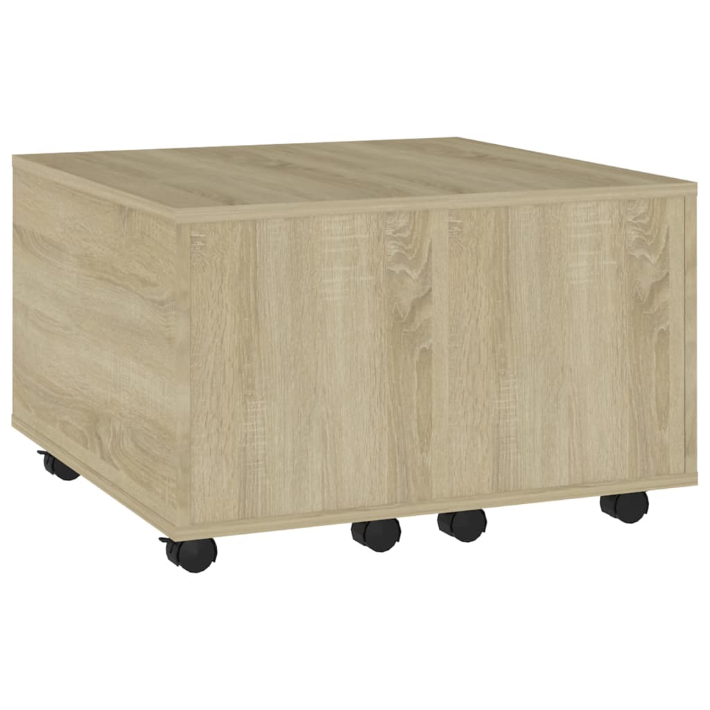 Table basse chêne sonoma 60x60x38 cm bois d'ingénierie - XIOS
