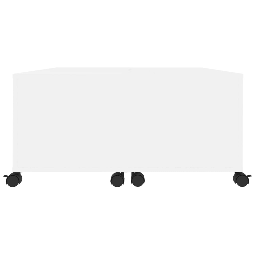 Table basse blanc 75x75x38 cm bois d'ingénierie - XIOS