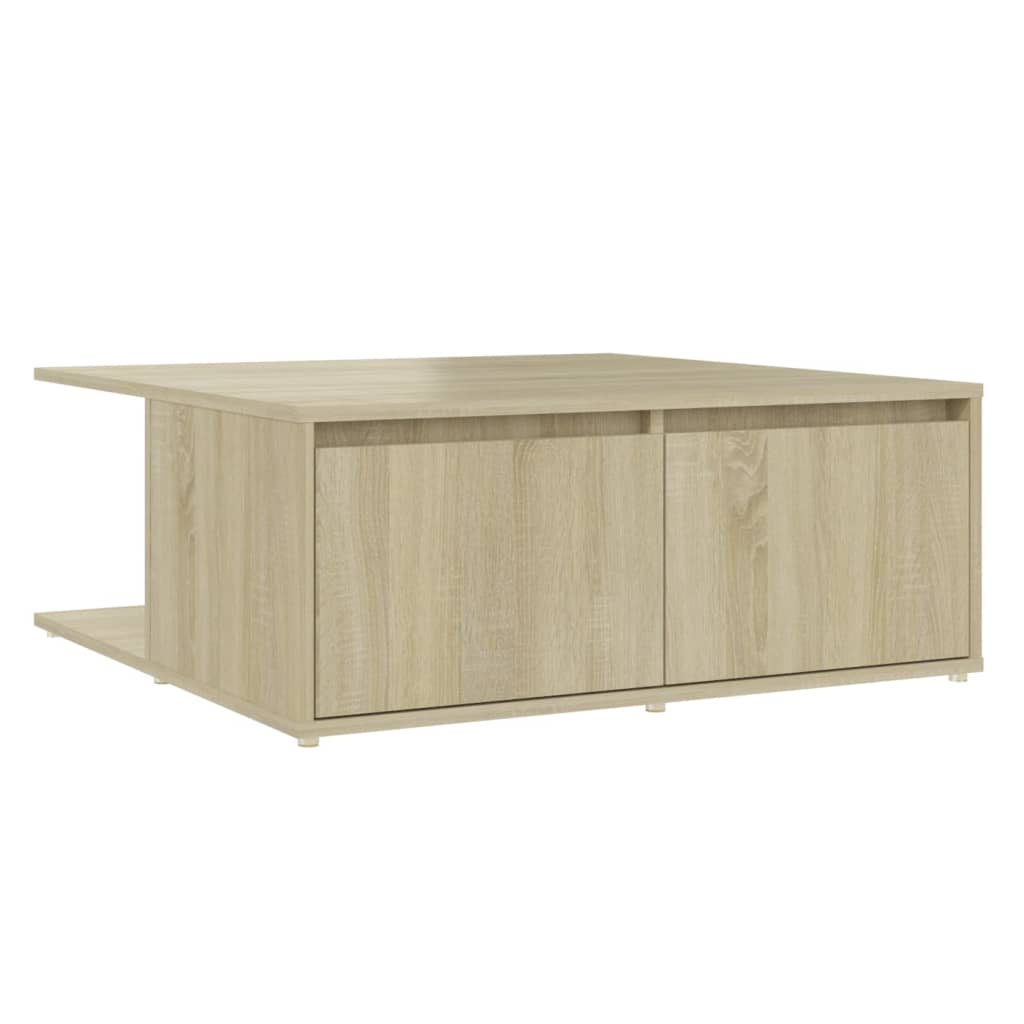 Table basse chêne sonoma 80x80x31 cm bois d'ingénierie - XIOS