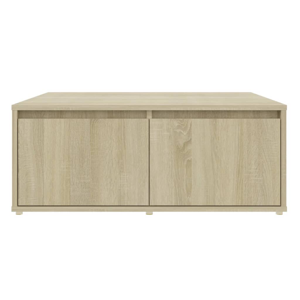 Table basse chêne sonoma 80x80x31 cm bois d'ingénierie - XIOS