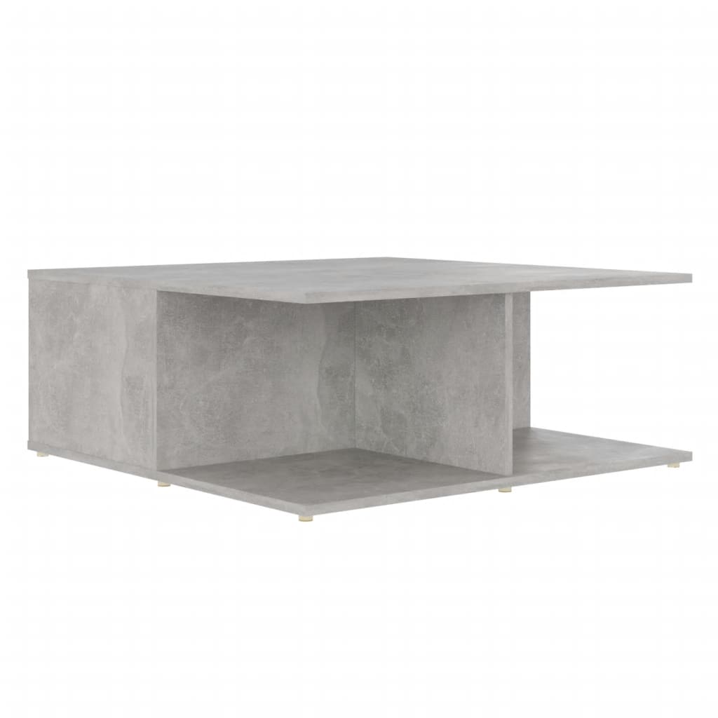Table basse gris béton 80x80x31 cm bois d'ingénierie - XIOS