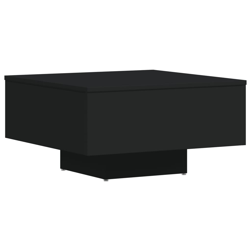 Table basse noir 60x60x31,5 cm bois d'ingénierie - XIOS