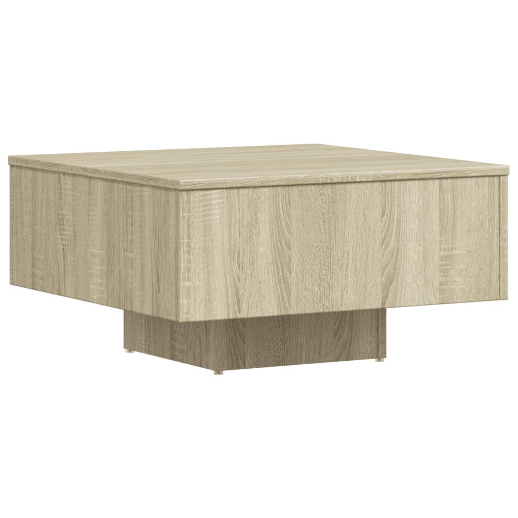 Table basse chêne sonoma 60x60x31,5 cm bois d'ingénierie - XIOS