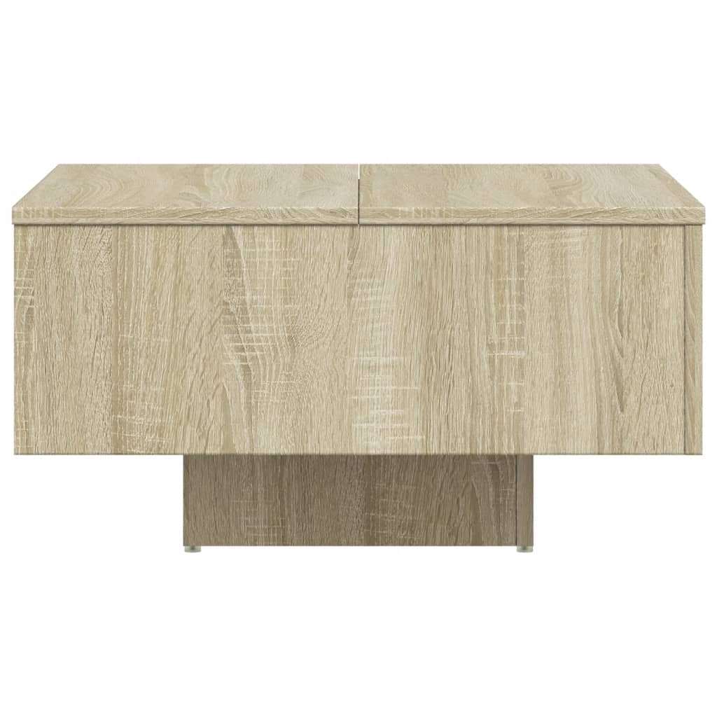Table basse chêne sonoma 60x60x31,5 cm bois d'ingénierie - XIOS