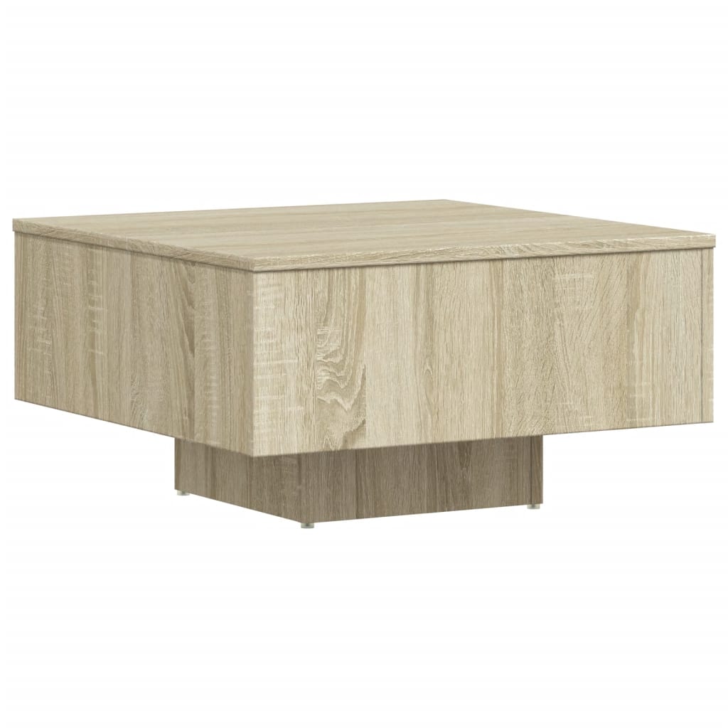 Table basse chêne sonoma 60x60x31,5 cm bois d'ingénierie - XIOS