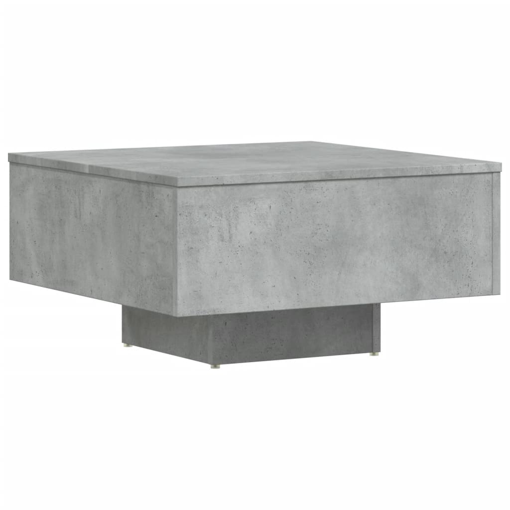 Table basse gris béton 60x60x31,5 cm bois d'ingénierie - XIOS