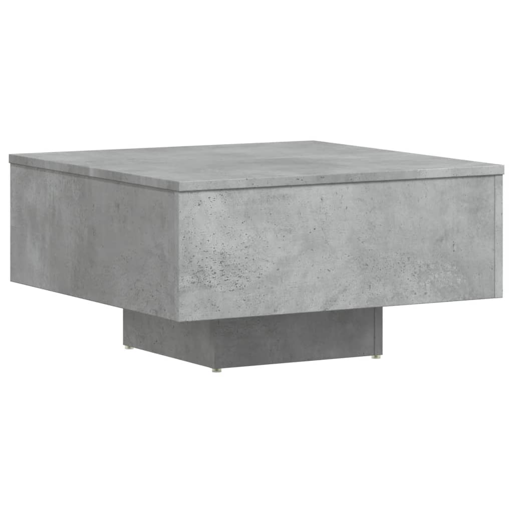 Table basse gris béton 60x60x31,5 cm bois d'ingénierie - XIOS