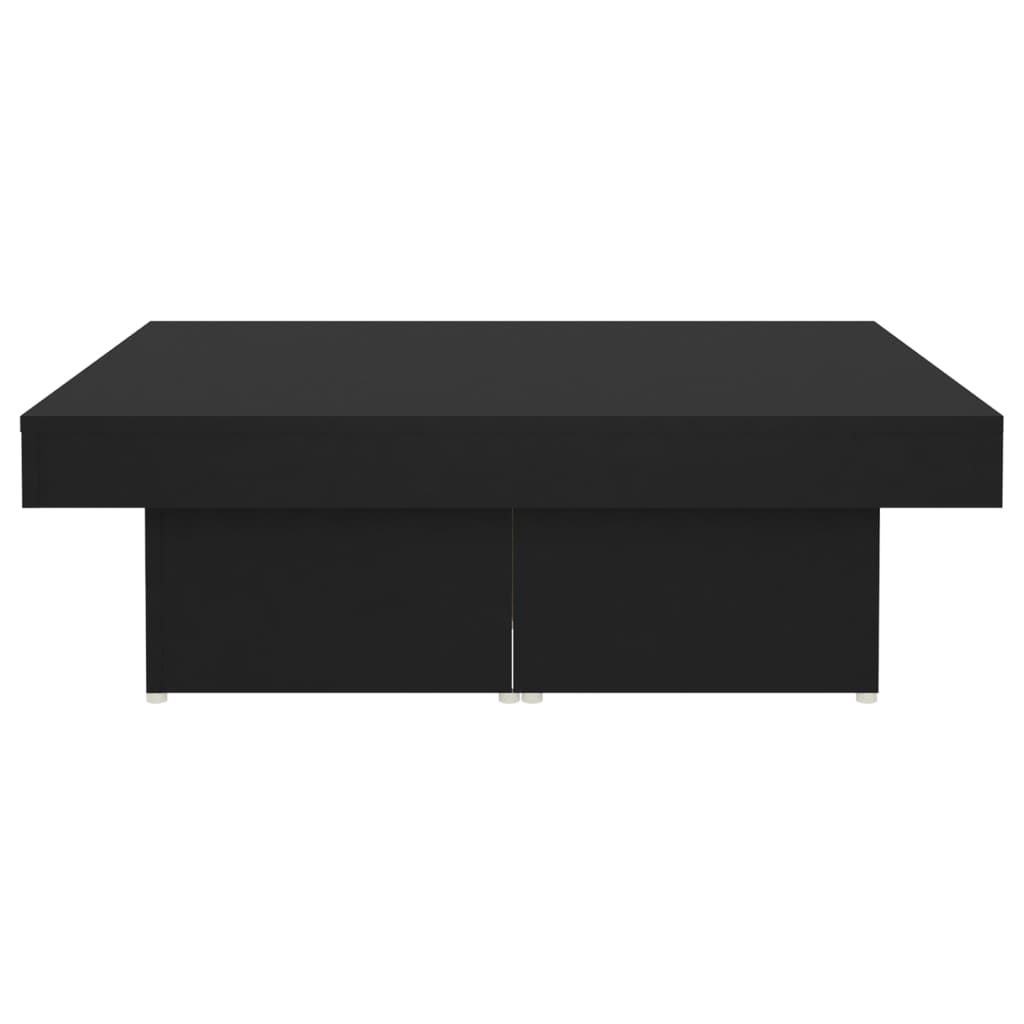 Table basse noir 90x90x28 cm bois d'ingénierie - XIOS