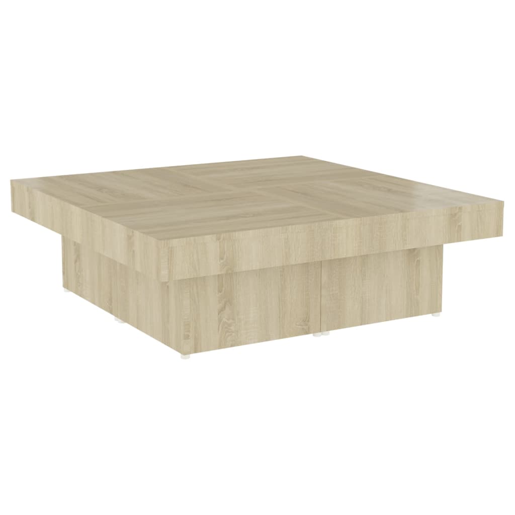 Table basse chêne sonoma 90x90x28 cm bois d'ingénierie - XIOS