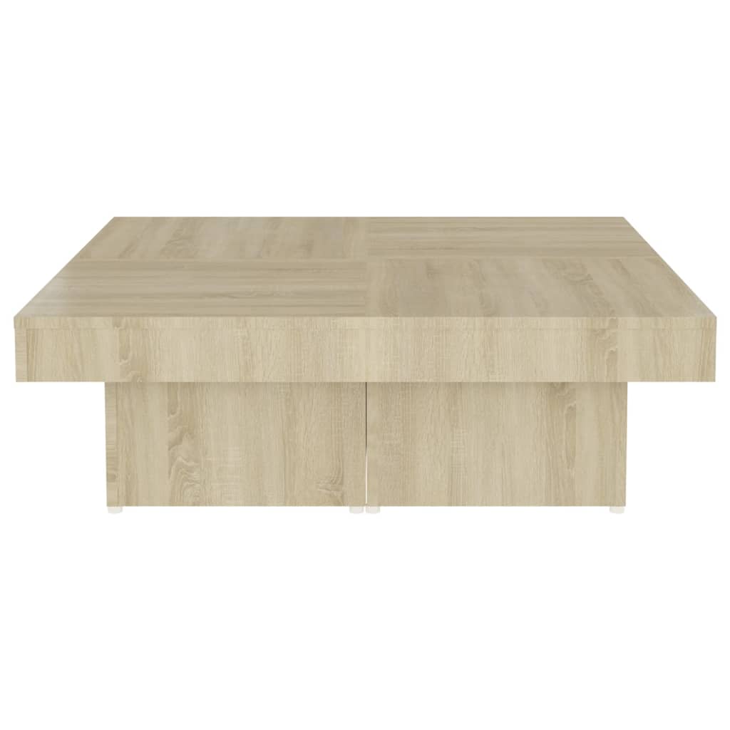 Table basse chêne sonoma 90x90x28 cm bois d'ingénierie - XIOS