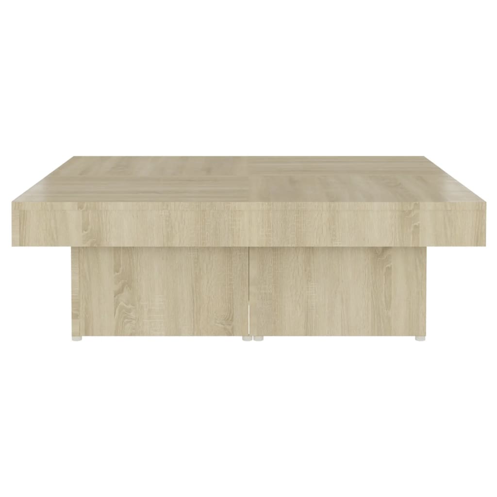 Table basse chêne sonoma 90x90x28 cm bois d'ingénierie - XIOS