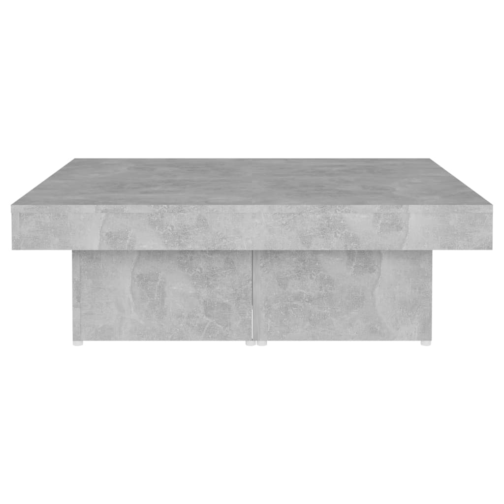 Table basse gris béton 90x90x28 cm bois d'ingénierie - XIOS