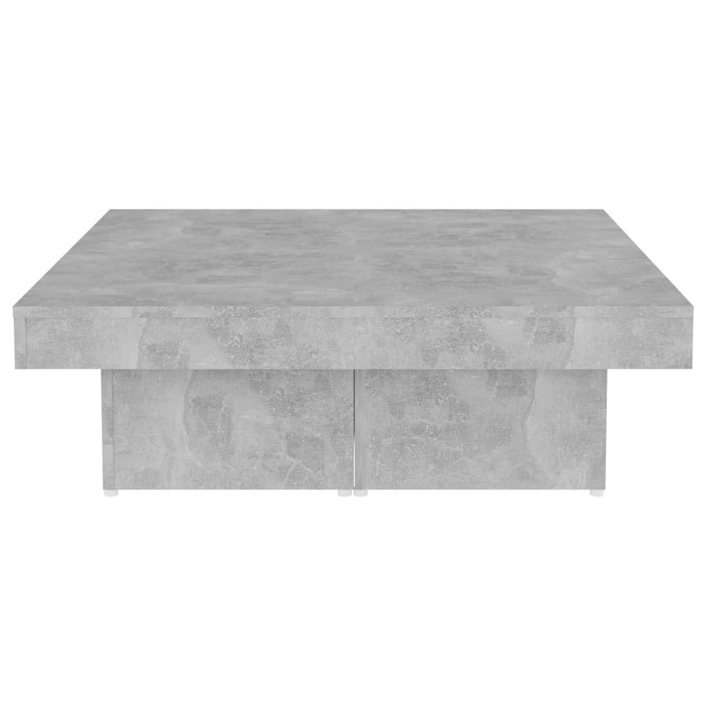 Table basse gris béton 90x90x28 cm bois d'ingénierie - XIOS