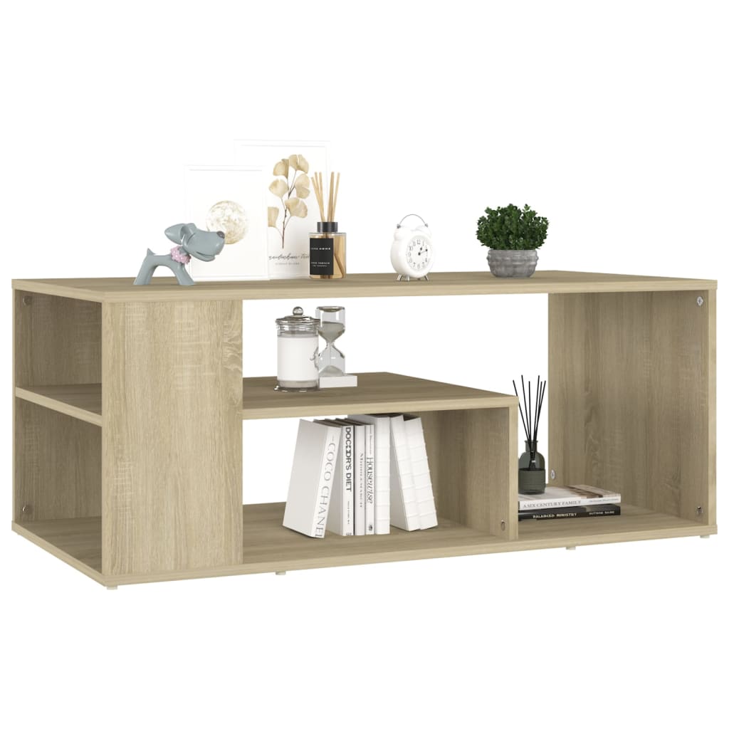 Table basse chêne sonoma 100x50x40 cm bois d'ingénierie - XIOS