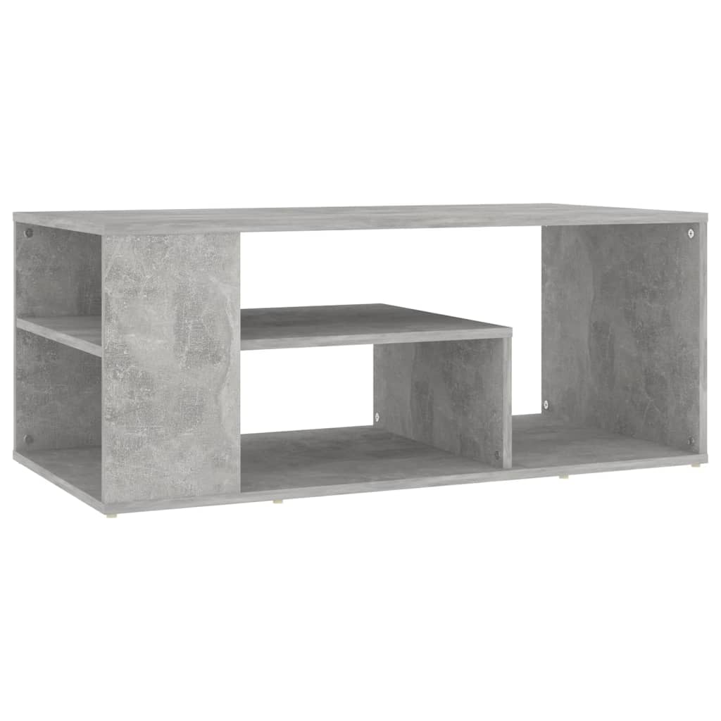 Table basse gris béton 100x50x40 cm bois d'ingénierie - XIOS