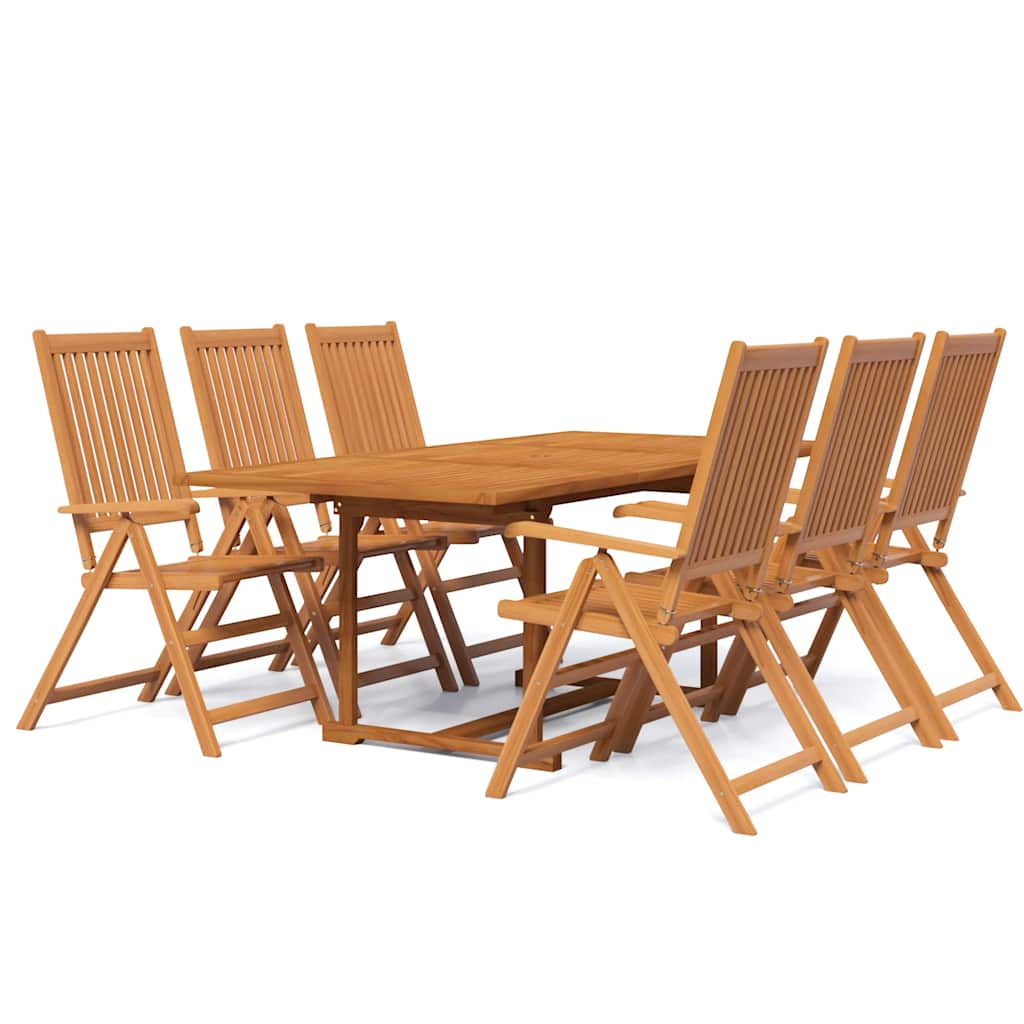 Ensemble à manger de jardin 7 pcs Bois d'acacia massif 150-200 cm - XIOS