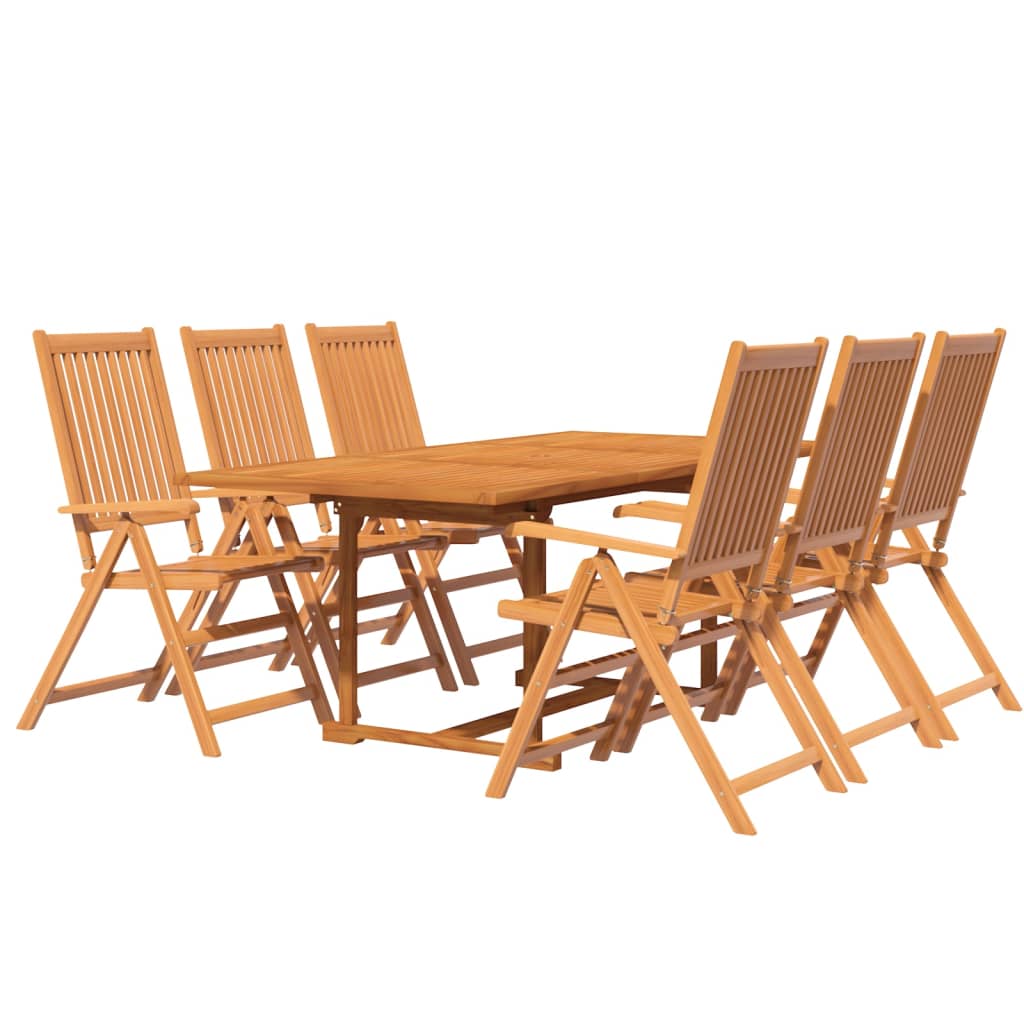 Ensemble à manger de jardin 7 pcs Bois d'acacia massif 150-200 cm - XIOS