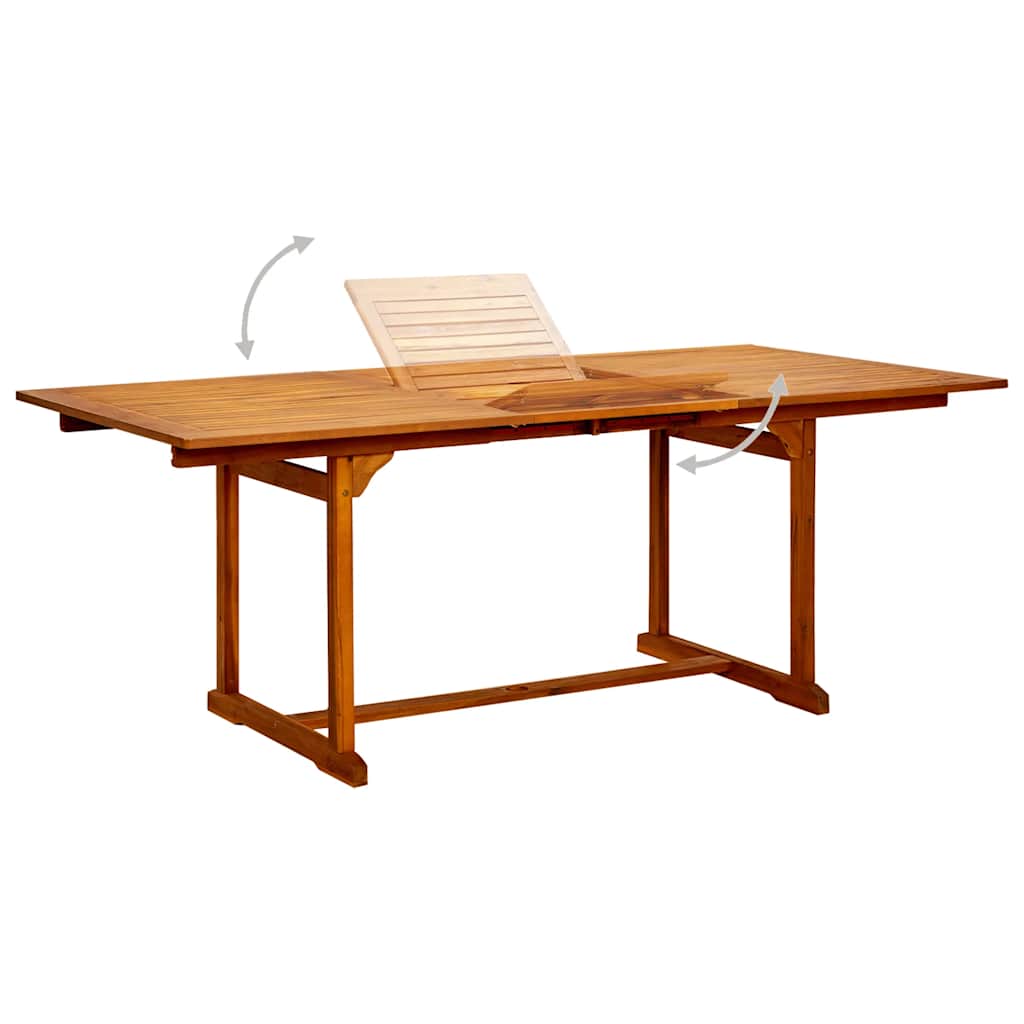 Ensemble à manger de jardin 7 pcs Bois d'acacia massif 150-200 cm - XIOS