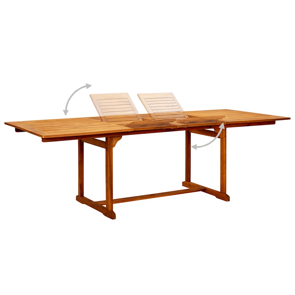 Ensemble à manger de jardin 7 pcs Bois d'acacia massif 160-240 cm - XIOS