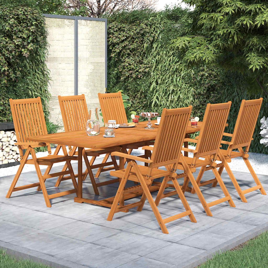 Ensemble à manger de jardin 7 pcs Bois d'acacia massif 160-240 cm - XIOS