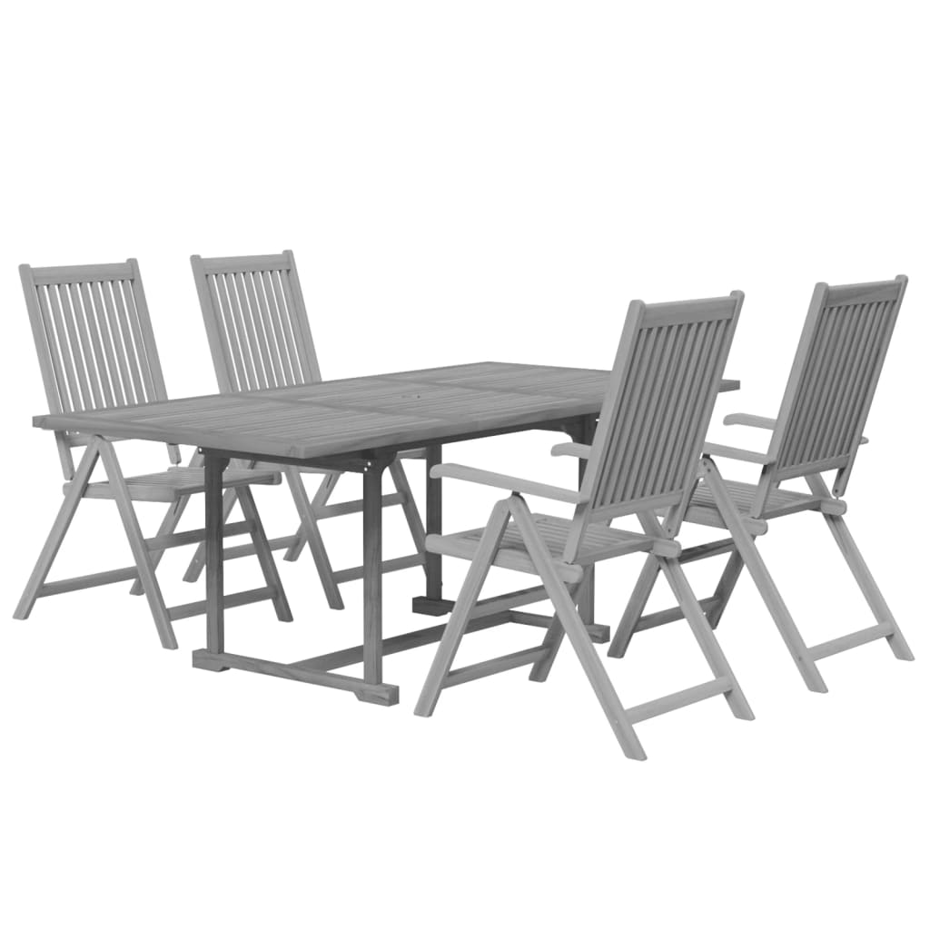 Ensemble à manger de jardin 5 pcs Bois d'acacia massif