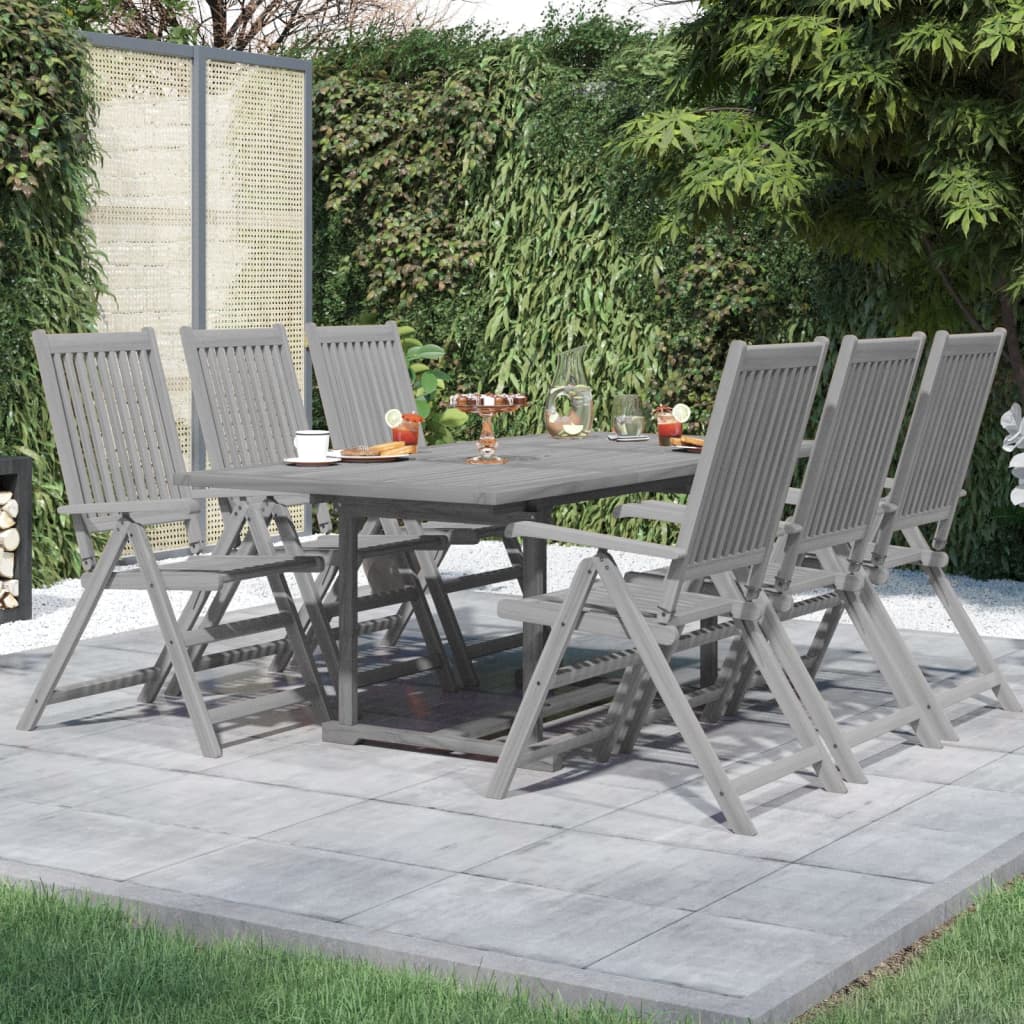 Ensemble à manger de jardin 7 pcs Bois d'acacia massif