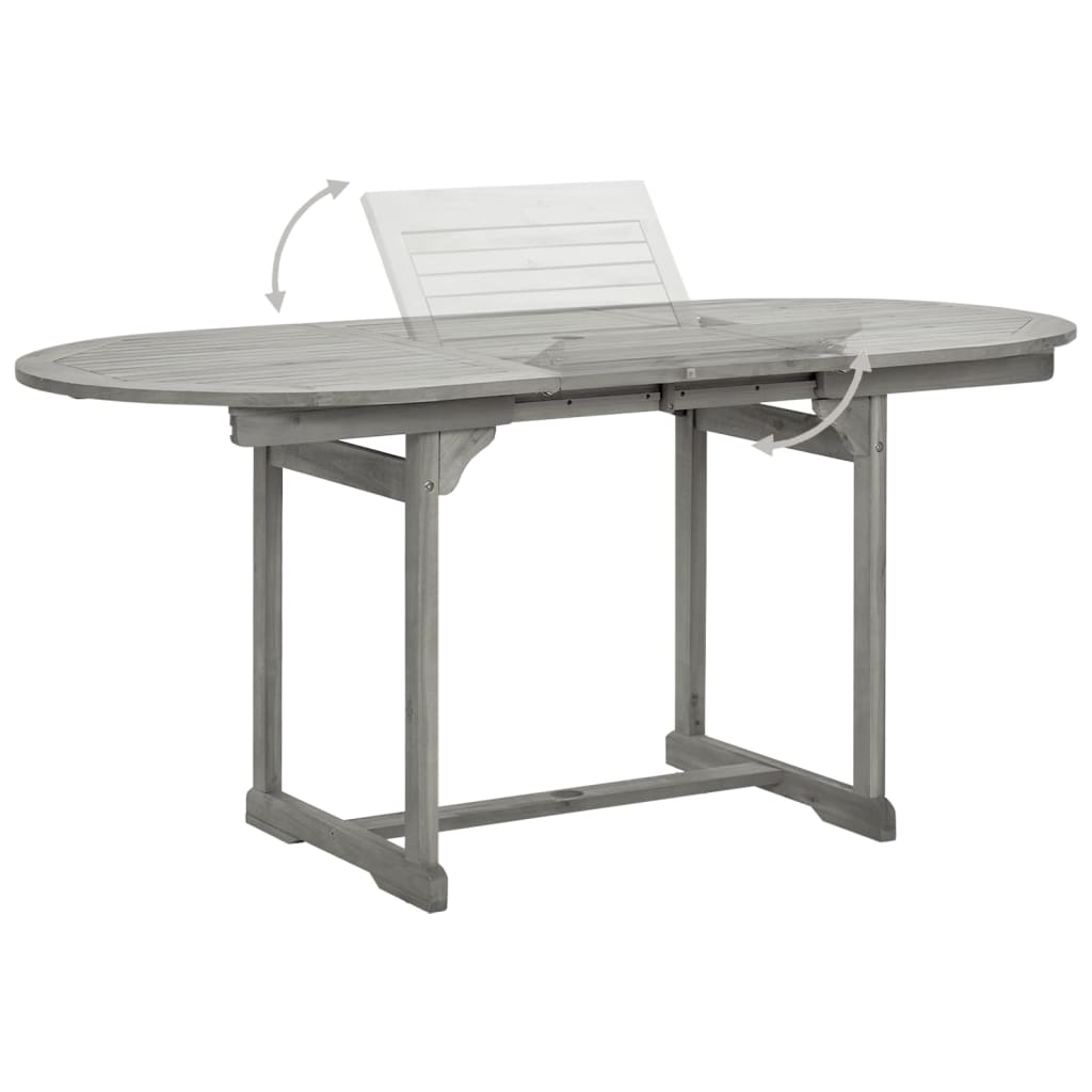 Ensemble à manger de jardin 7 pcs Bois d'acacia solide