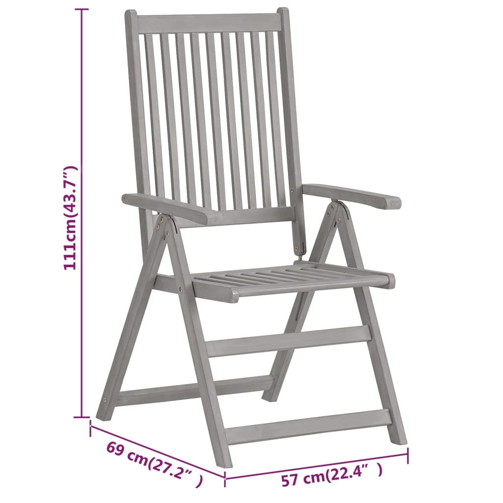 Ensemble à manger de jardin 7 pcs Bois d'acacia solide