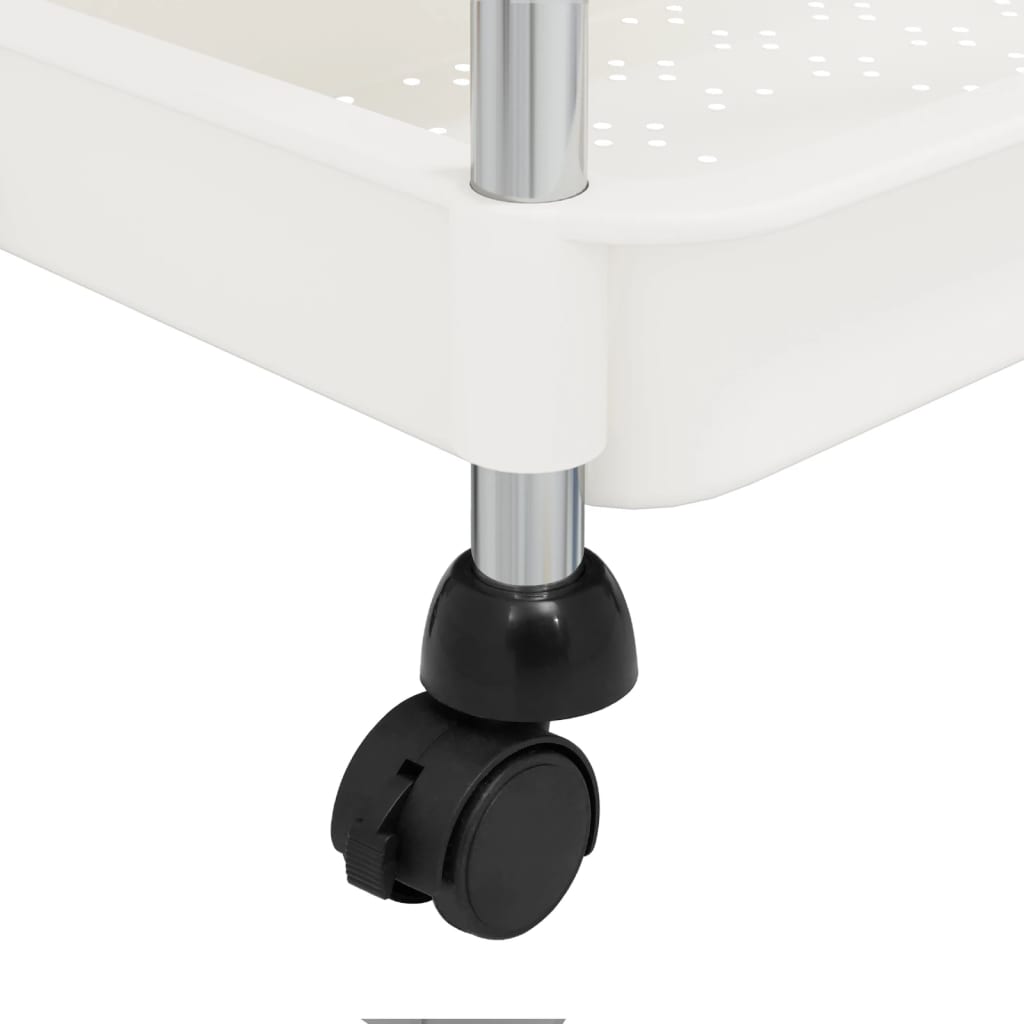 Chariot de cuisine 5 niveaux Blanc 42x29x128 cm Fer et ABS - XIOS