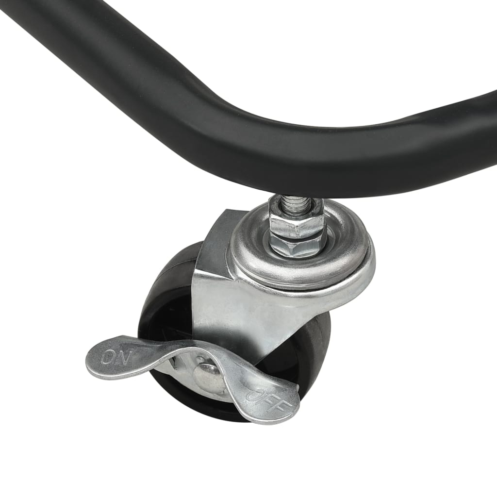 Chariot de cuisine 3 niveaux Noir 42x35x85 cm Fer et ABS - XIOS