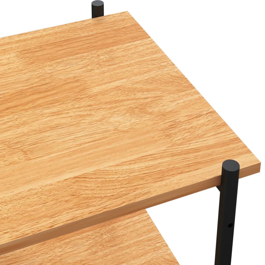 Étagère à 4 niveaux noir et chêne 80x40x130 cm - XIOS