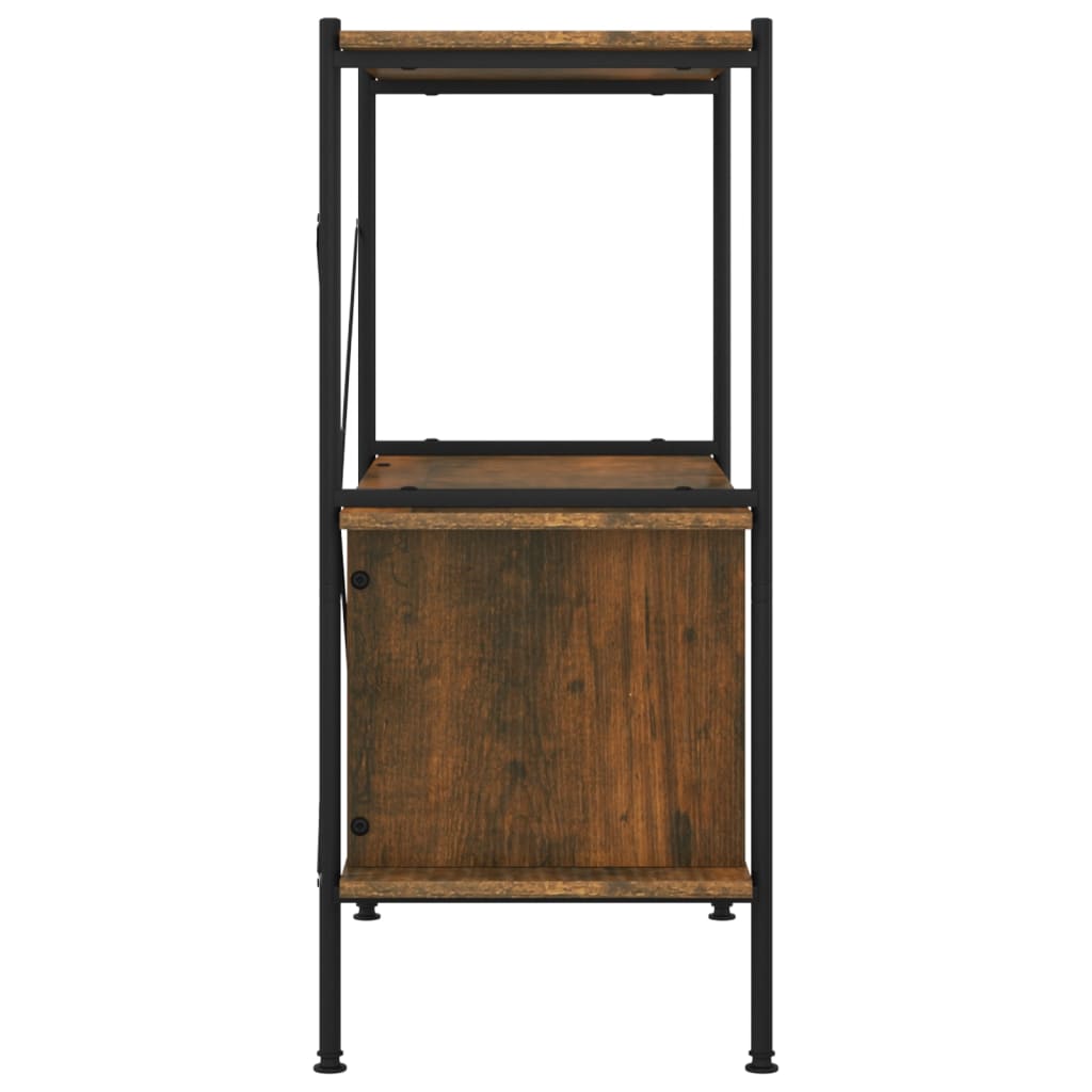 Étagère à 3 niveaux armoire 80x40x92 cm Acier bois d'ingénierie - XIOS