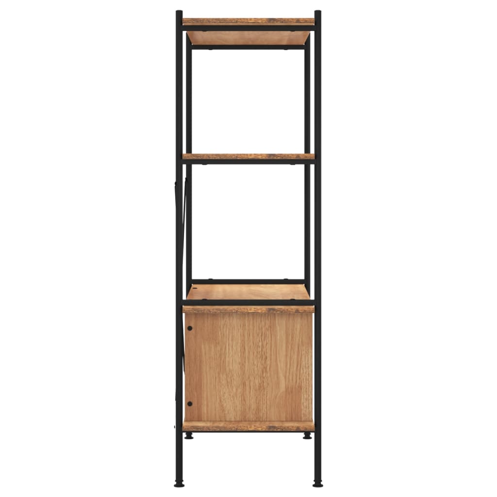 Étagère à 4 niveaux armoire 80x40x130cm Acier bois d'ingénierie - XIOS
