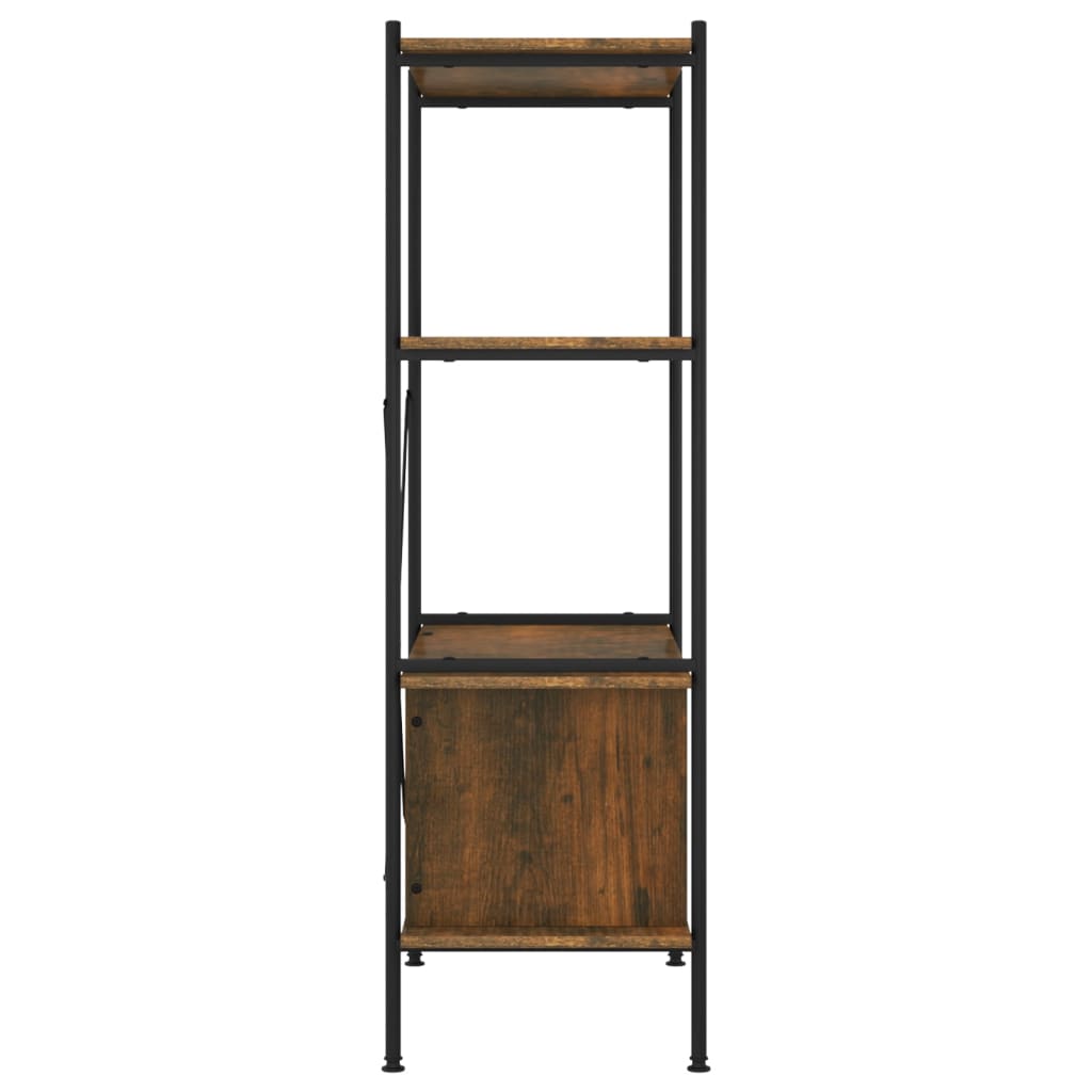 Étagère à 4 niveaux armoire 80x40x130cm Acier bois d'ingénierie - XIOS
