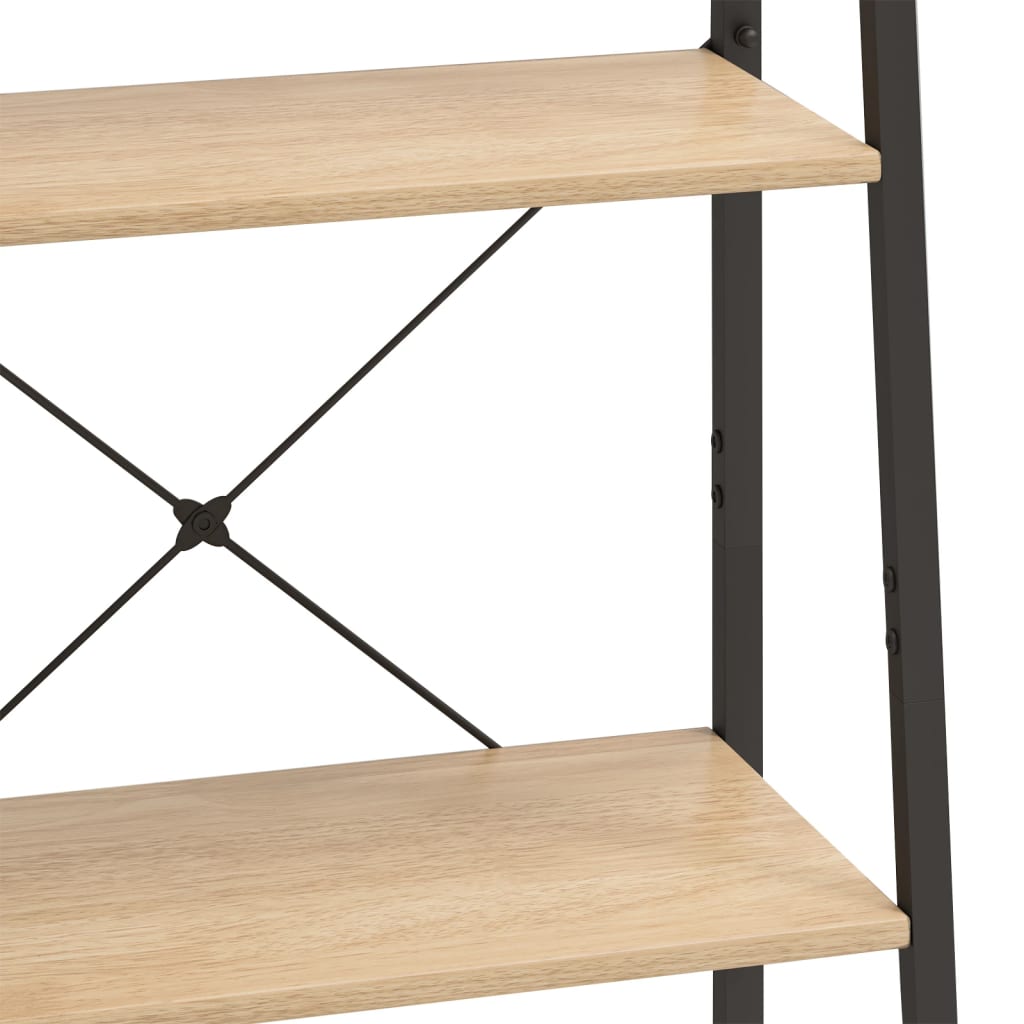 Étagère sur pied 4 niveaux Marron clair et noir 56x35x140 cm - XIOS