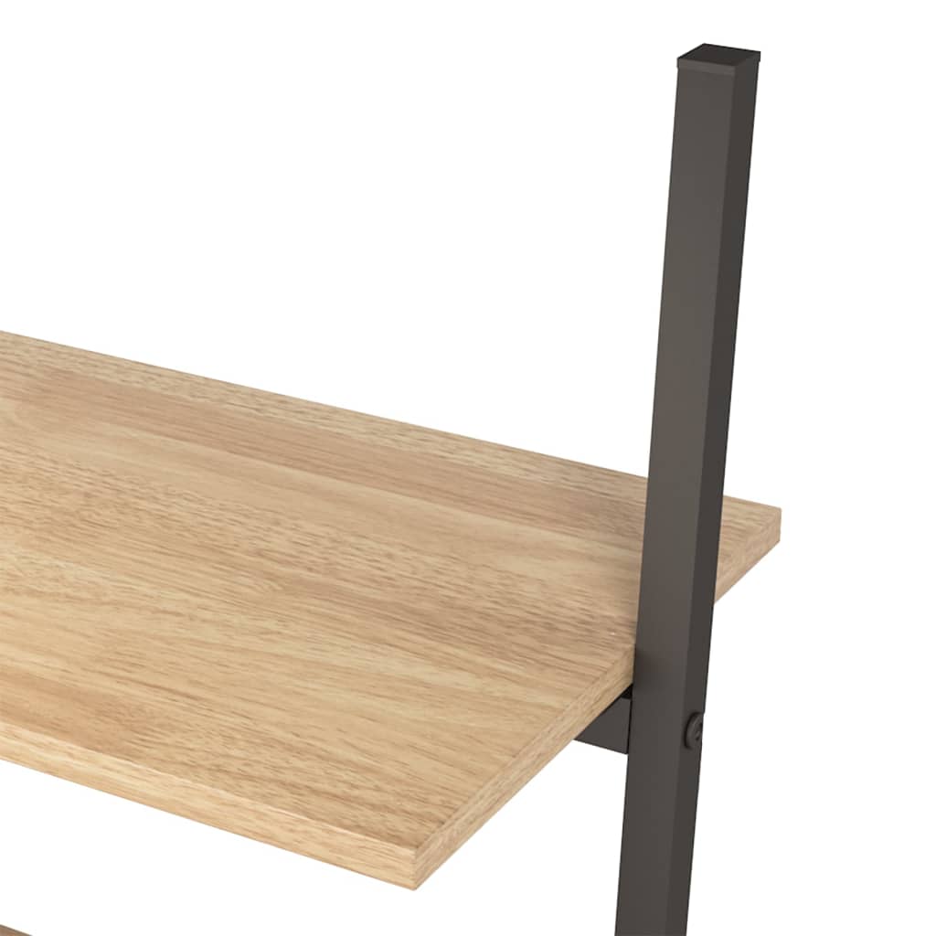 Étagère inclinée à 4 niveaux Marron clair et noir 64x34x150,5cm - XIOS