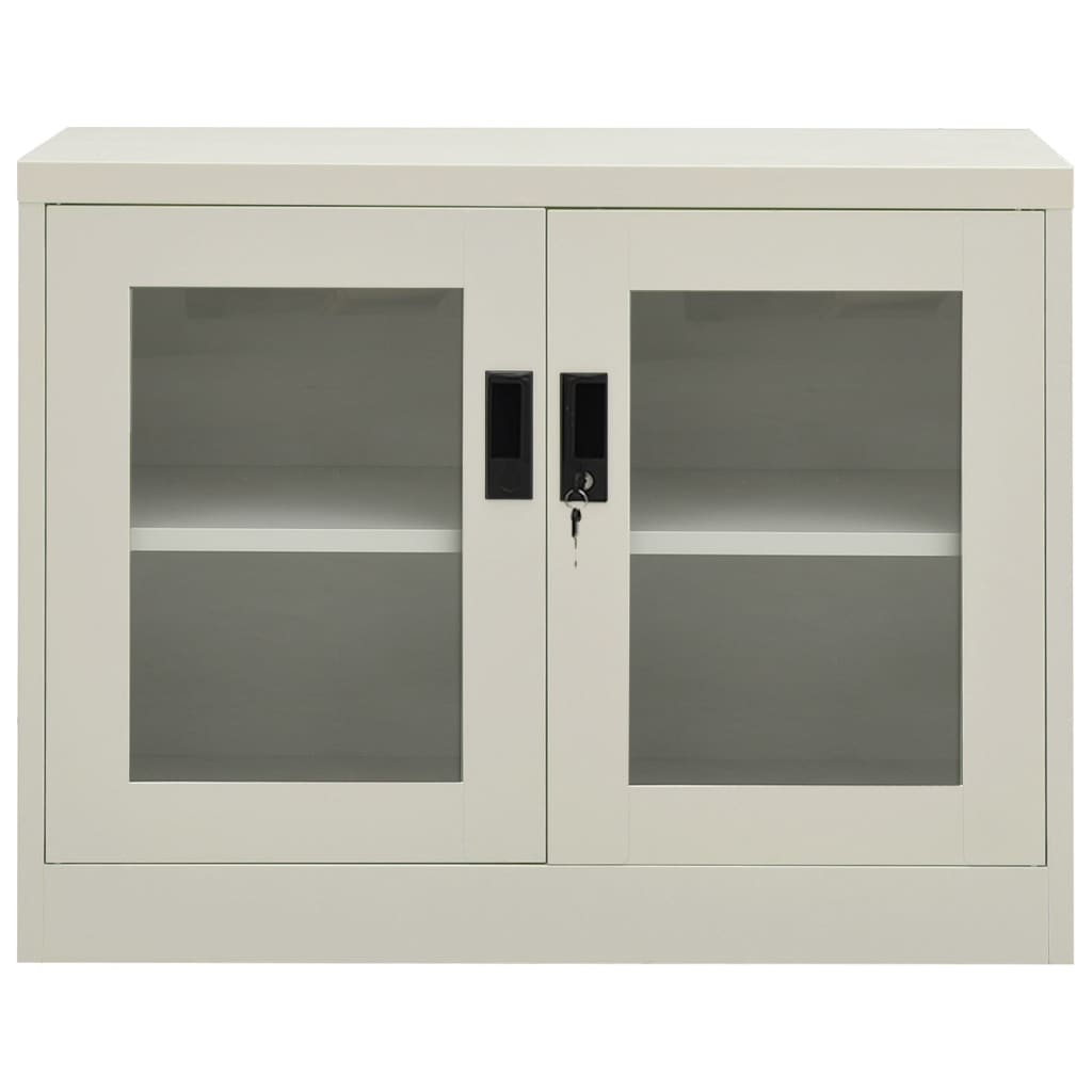 Armoire de bureau Gris clair 90x40x70 cm Acier