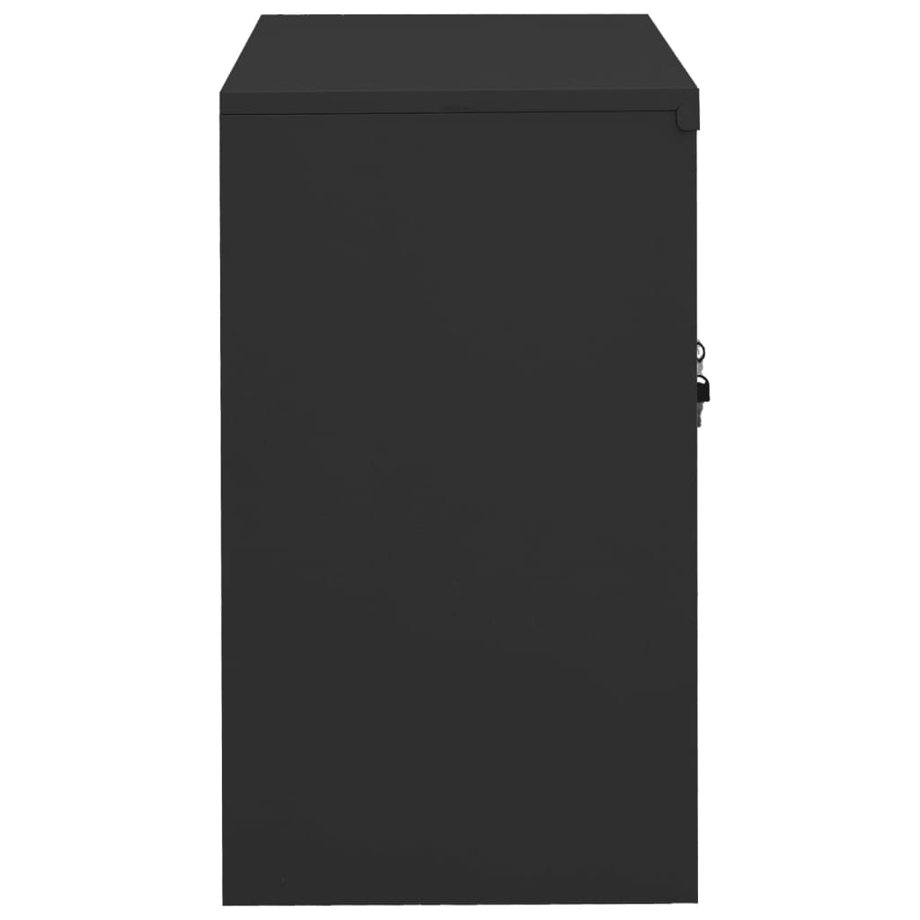 Armoire de bureau Anthracite 90x40x70 cm Acier - XIOS